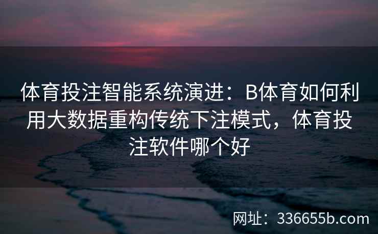 体育投注智能系统演进:B体育如何利用大数据重构传统下注模式,体育投注软件哪个好